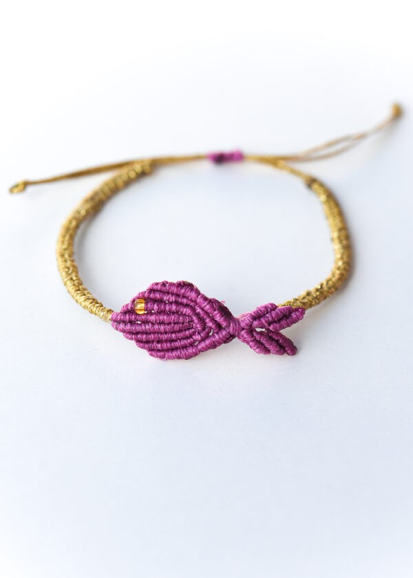 Amethyst fish bracelet