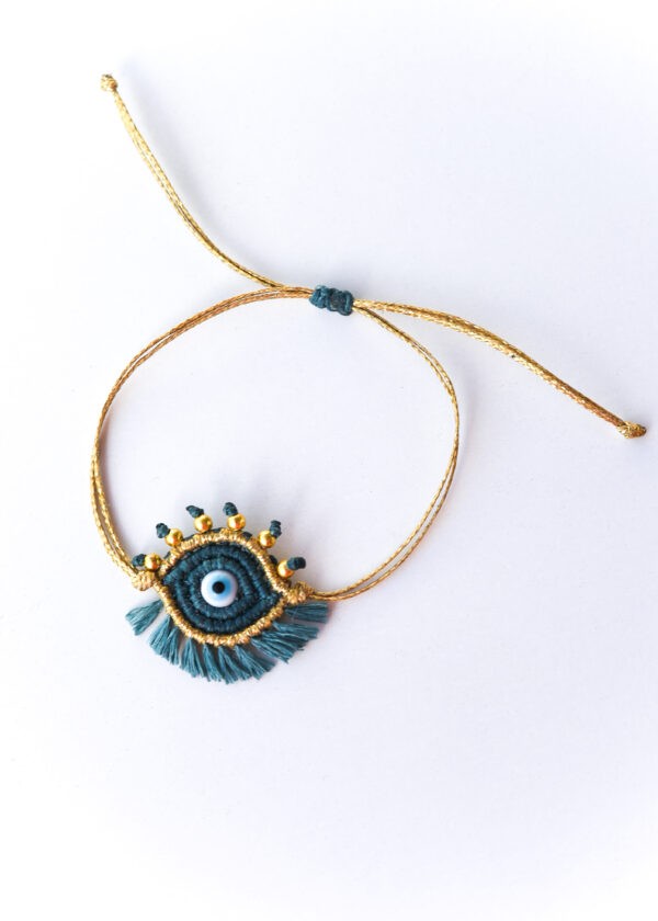 Dark_green eye bracelet