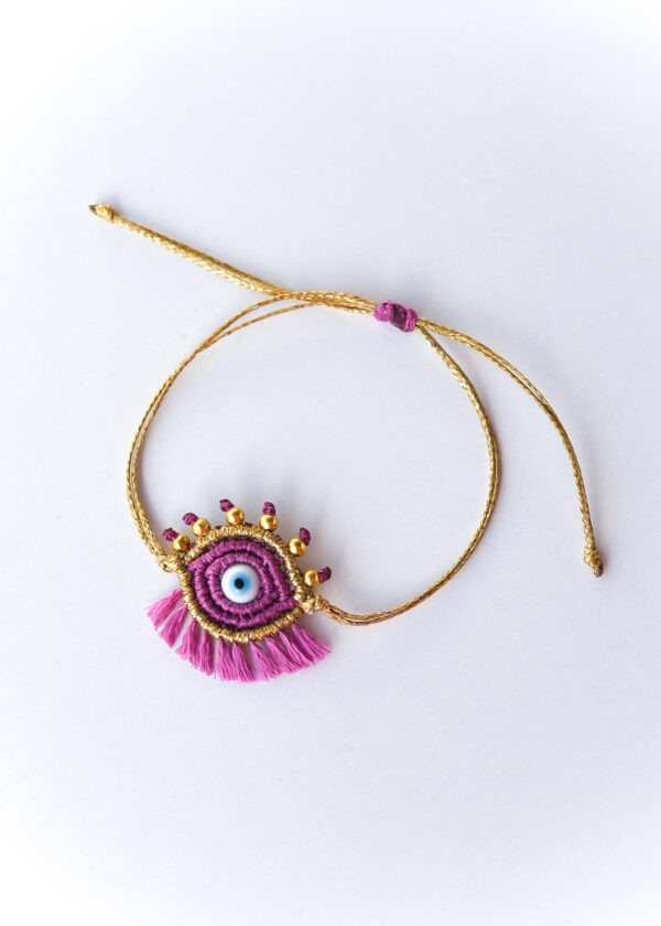 Magenta eye bracelet